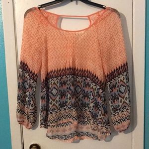 Sheer long sleeve shirt